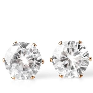 Silver rhinestone studs